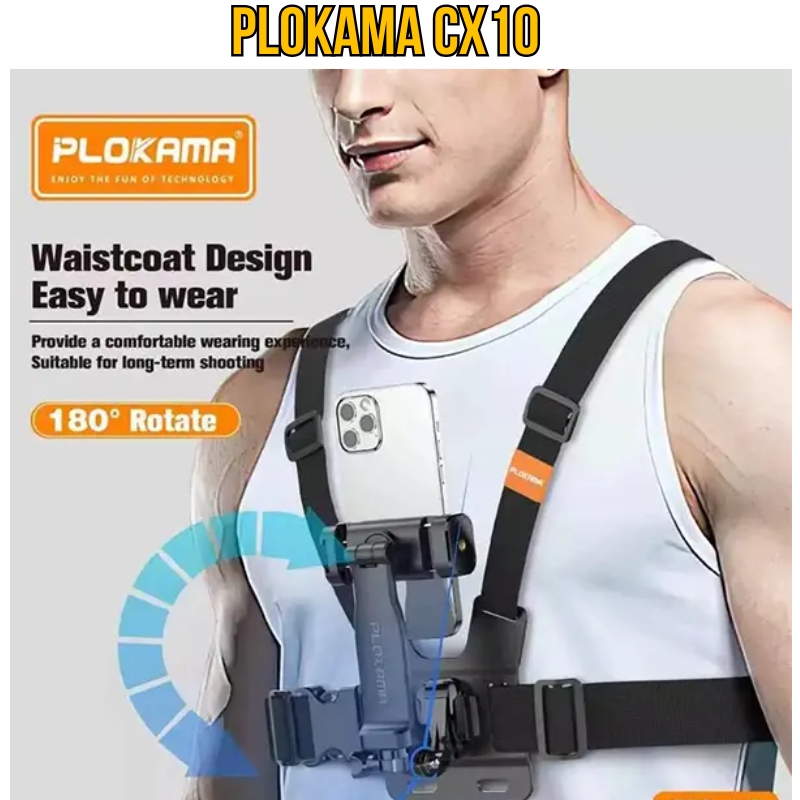 Plokama CX10 Chest Strap Phone Mount Holder