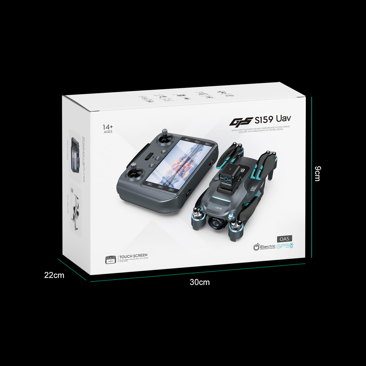 S159 GPS RC Drone 5G 8K HD Aerial Photography Dual-Camera Omnidirectional Obstacle Avoidance Drone with Screen